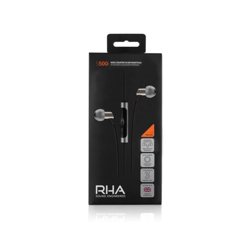 RHA S500i in-ear headphones with remote & microphone