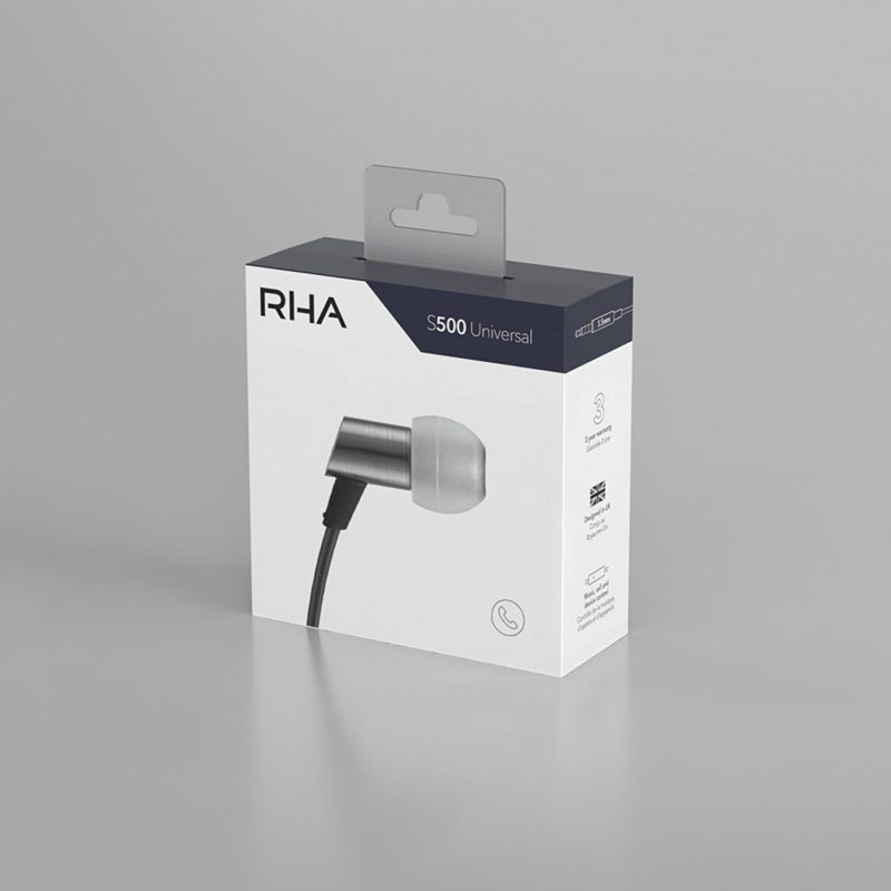 RHA S500U Intra-auricular compacto con aislamiento de ruido con control para todos los smarthones