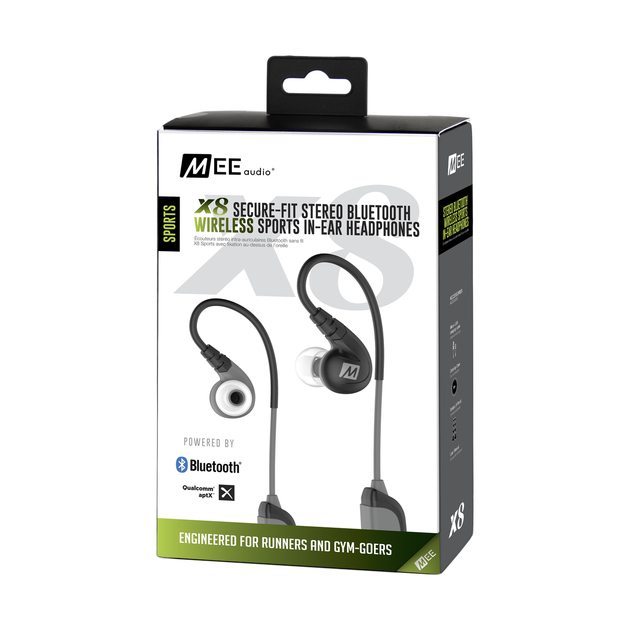 Mee Audio X8 Auriculares in-ear Bluetooth inalámbricos secure-fit deportivos negro