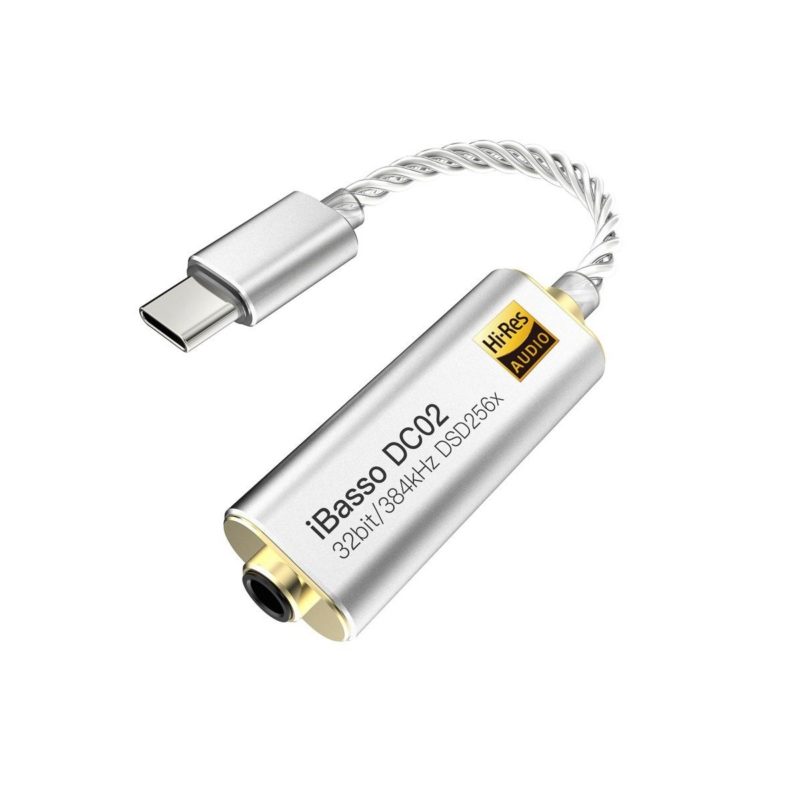 iBasso DC02 adapter cable amp and DAC with a 3.5mm output