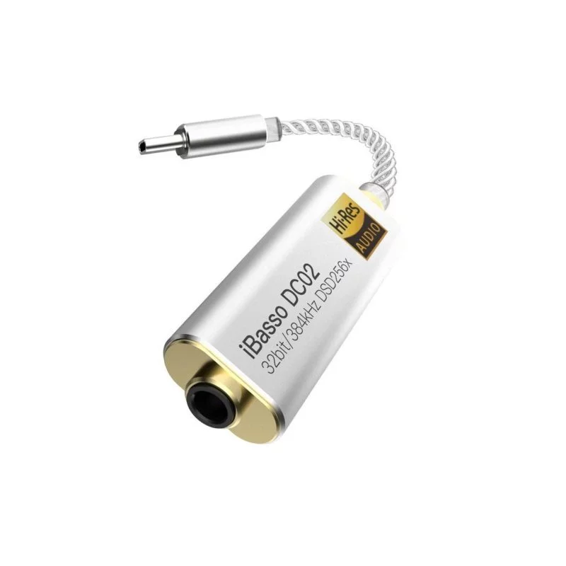 iBasso DC02 adapter cable amp and DAC with a 3.5mm output