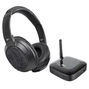 MEE Audio Connect Hub + Matrix 3 - Transmisor Bluetooth con auriculares para televisor