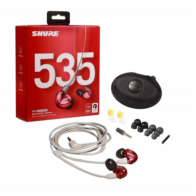 Shure SE535 Auriculares in-ear Sound Isolating ROJO