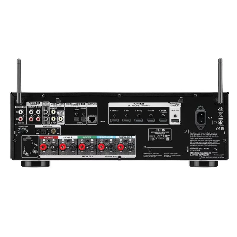 Denon AVR-S650H Receptor AV de 5.2 canales con streaming