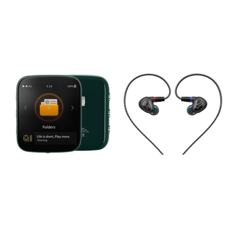 Shanling Q1 Green Forest Verde reproductor de audio con auriculares Shanling ME80