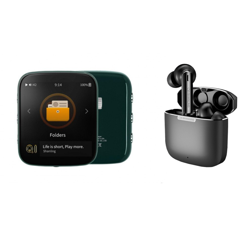 Shanling Q1 Green Forest Verde reproductor de audio con auriculares True Wireless MTW200